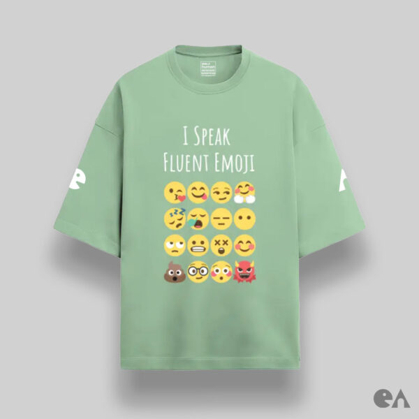 I Speak Fluent Emoji | Unisex Oversized Luxurious Super Soft 280 GSM Terry Tshirt - Image 5