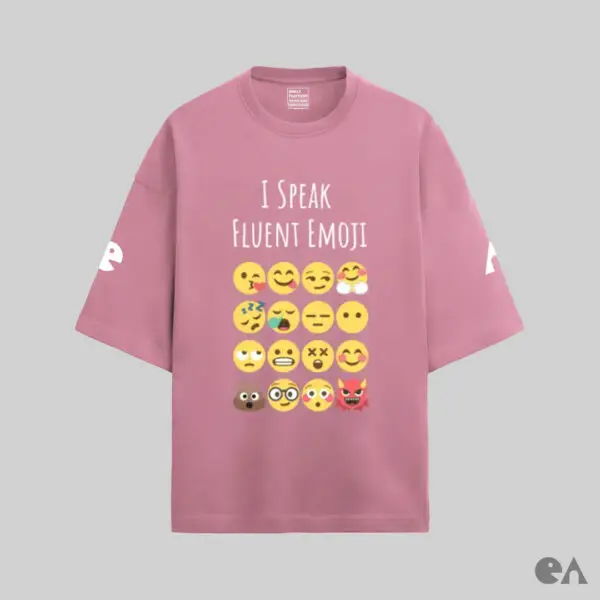 I Speak Fluent Emoji | Unisex Oversized Luxurious Super Soft 280 GSM Terry Tshirt - Image 4