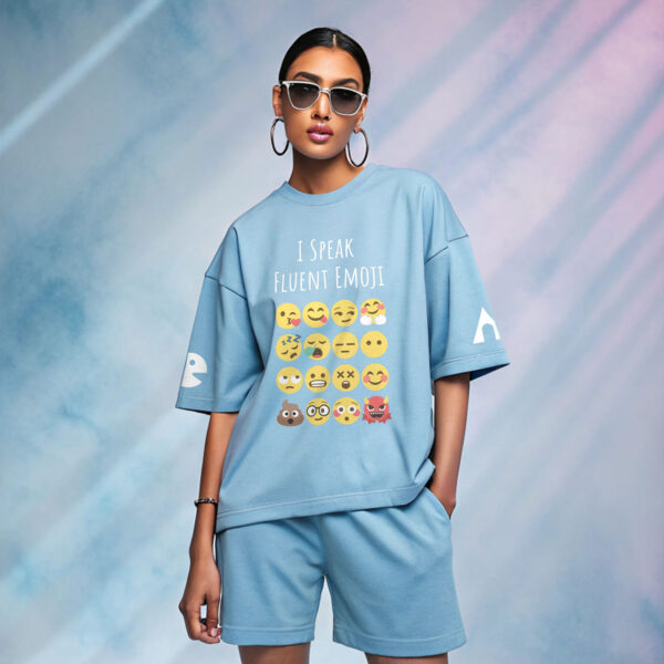 I Speak Fluent Emoji | Unisex Oversized Luxurious Super Soft 280 GSM Terry Tshirt