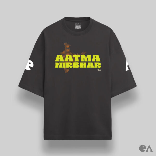 Aatma Nirbhar Indian | Unisex Oversized Luxurious Super Soft 280 GSM Terry Tshirt - Image 2