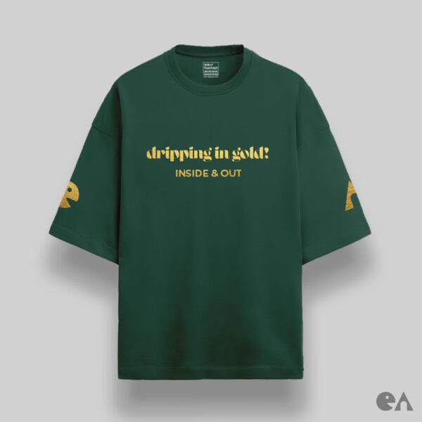 Dripping in gold, inside & out | Unisex Oversized Classic Tshirt, Premium 240 GSM - Image 4