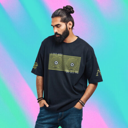 I see you, you see me | Unisex Oversized Luxurious Super Soft 280 GSM Terry Tshirt