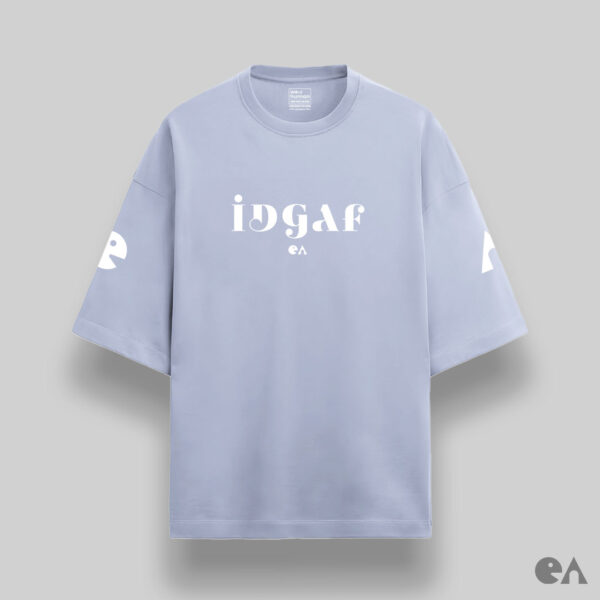 IDGAF Cat | Unisex Oversized Luxurious Super Soft 280 GSM Terry Tshirt - Image 4
