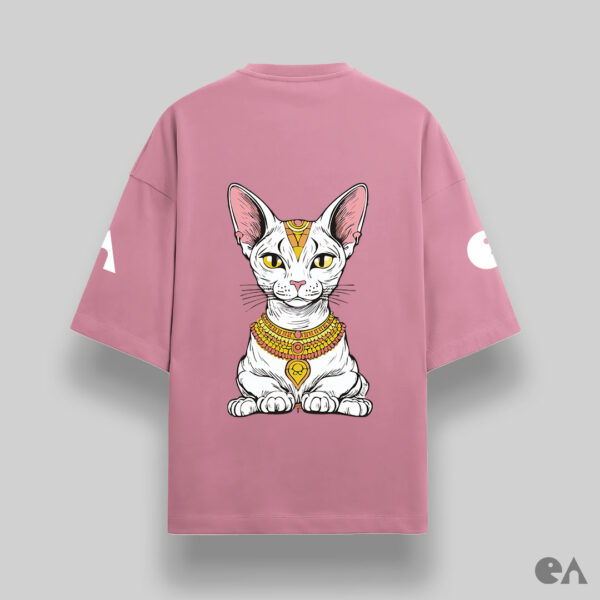 IDGAF Cat | Unisex Oversized Luxurious Super Soft 280 GSM Terry Tshirt - Image 3