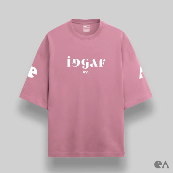 IDGAF Cat | Unisex Oversized Luxurious Super Soft 280 GSM Terry Tshirt - Image 2