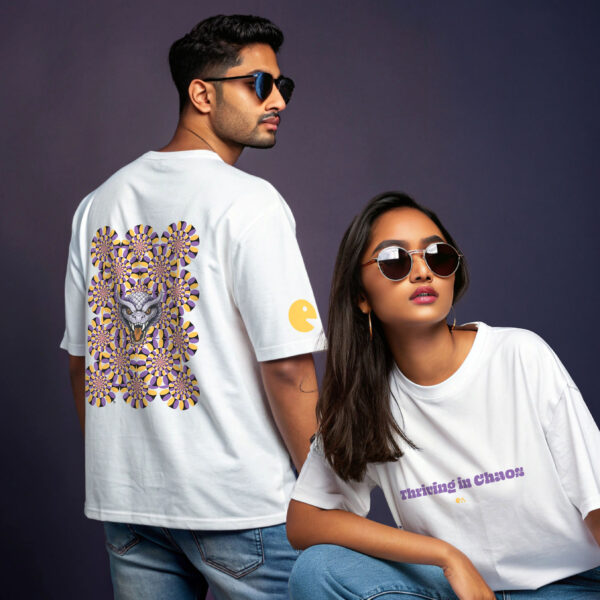 Thriving in Chaos, Illusion inspired by Rahu | Unisex Oversized Luxurious Super Soft 280 GSM Terry Tshirt