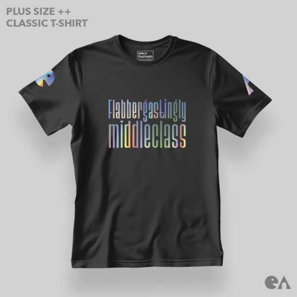 Flabbergastingly Middleclass | Plus Size Reflective Rainbow Classic Tshirt - Image 3