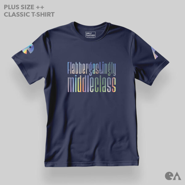Flabbergastingly Middleclass | Plus Size Reflective Rainbow Classic Tshirt - Image 4