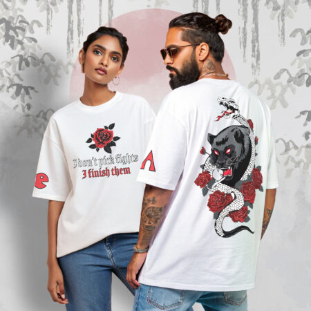 I Don’t Pick Fights, I Finish Them | Unisex Oversized Luxurious Super Soft 280 GSM Terry Tshirt