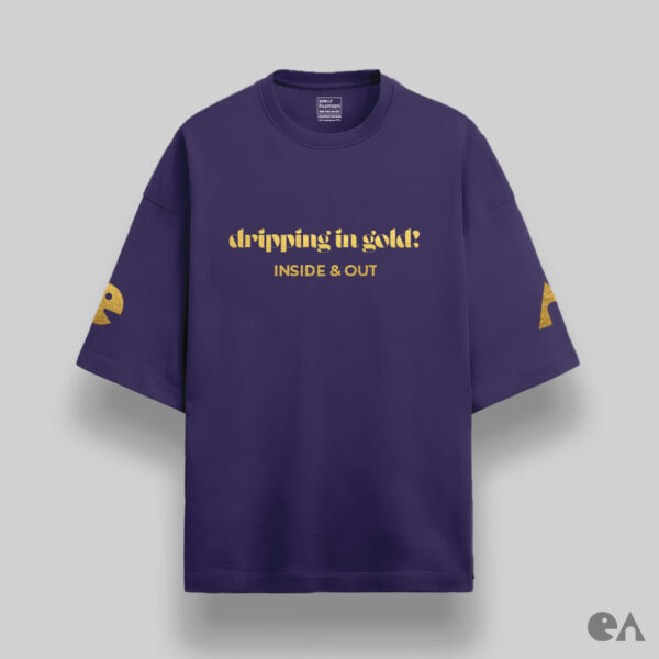 Dripping in gold, inside & out | Unisex Oversized Classic Tshirt, Premium 240 GSM - Image 3