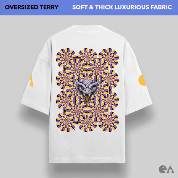 Thriving in Chaos, Illusion inspired by Rahu | Unisex Oversized Luxurious Super Soft 280 GSM Terry Tshirt - Image 3