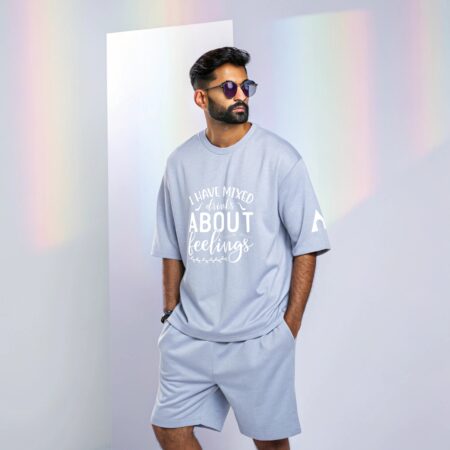 I Have Mixed Drinks About Feelings | Unisex Oversized Luxurious Super Soft 280 GSM Terry Tshirt