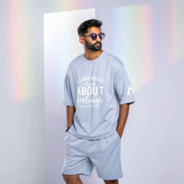 I Have Mixed Drinks About Feelings | Unisex Oversized Luxurious Super Soft 280 GSM Terry Tshirt