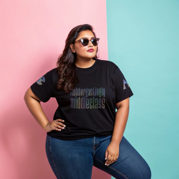 Flabbergastingly Middleclass | Plus Size Reflective Rainbow Classic Tshirt - Image 2