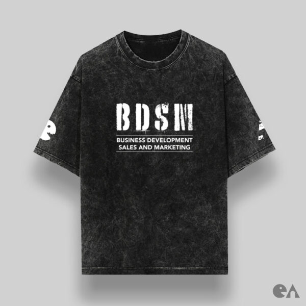 BDSM: Business Development, Sales & Marketing | Unisex Oversized 240 GSM Acid Wash Cotton T-Shirt - Image 2