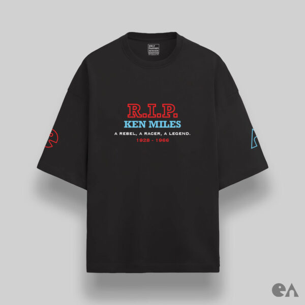 R.I.P. Ken Miles | Unisex Oversized Luxurious Super Soft 280 GSM Terry T-Shirt - Image 3