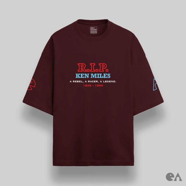 R.I.P. Ken Miles | Unisex Oversized Luxurious Super Soft 280 GSM Terry T-Shirt - Image 5