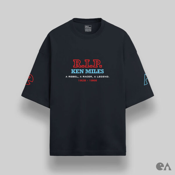 R.I.P. Ken Miles | Unisex Oversized Luxurious Super Soft 280 GSM Terry T-Shirt - Image 7
