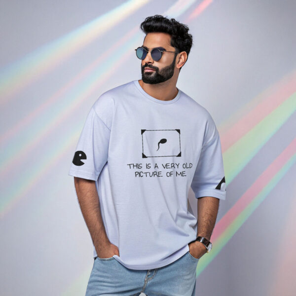 This Is a Very Old Picture of Me | Unisex Oversized Luxurious Super Soft 280 GSM Terry Tshirt