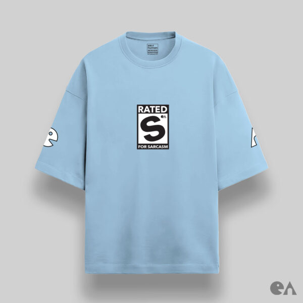 Rated S for Sarcasm | Unisex Oversized Luxurious Super Soft 280 GSM Terry T-Shirt - Image 5
