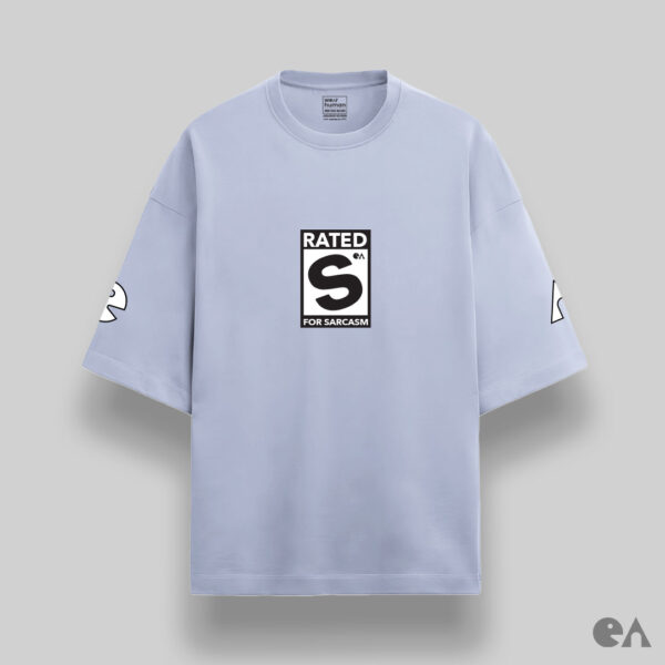 Rated S for Sarcasm | Unisex Oversized Luxurious Super Soft 280 GSM Terry T-Shirt - Image 2