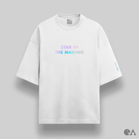 Star in the Making | Rainbow Vinyl Print Unisex Oversized Luxurious Super Soft 280 GSM Terry Tshirt