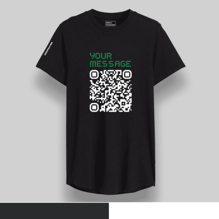 Custom QR Code on Longline Regular (S to 2XL), 100% Cotton 180 GSM