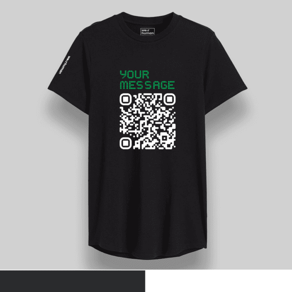 Custom QR Code on Longline Regular (S to 2XL), 100% Cotton 180 GSM