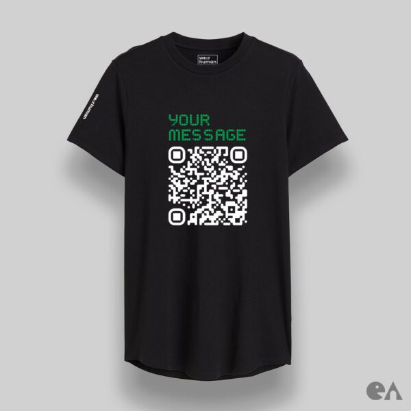 Custom QR Code on Longline Regular (S to 2XL), 100% Cotton 180 GSM - Image 4