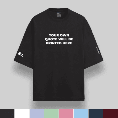 Custom Minimal Quote on Oversized Luxe (XS to 3XL), Thick & Super Soft Terry Cotton 280 GSM, Puff Print
