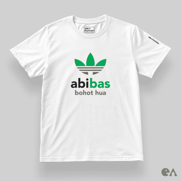Abi-bas Bohot Hua Funny Quote on Classic Regular (XS to 7XL), 100% Cotton 180 GSM Tshirt